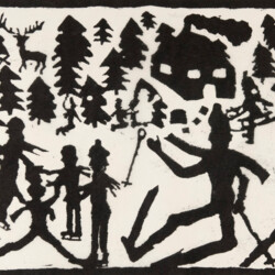 Winterlandschaft mit Personen