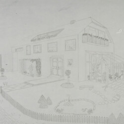 Perspektive mit 2 Fluchtpunkten: Einfamilienhaus