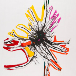 Tusche-Blastechnik: Spielfigur