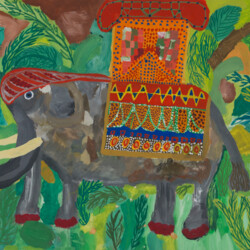 Geschmückter Elefant