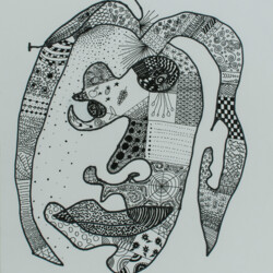 Porträt aus einer Linie