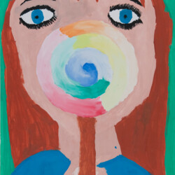 Kind mit Riesenlutscher