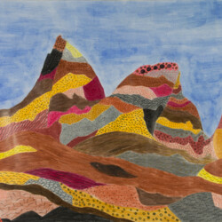 Erdschichten einer Gebirgslandschaft 