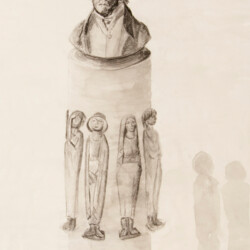 Skizze eines Denkmals